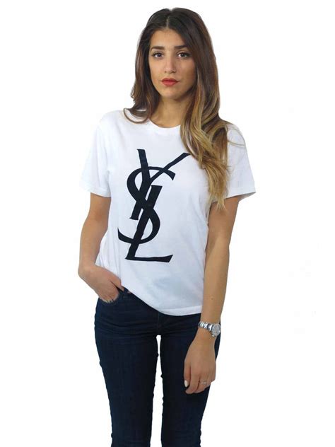 yves saint laurent t shirt damen logo|yves Saint Laurent shirts sale.